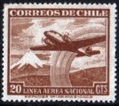 Chile 1953 - Plane over Mountain 20c Unwmk Chile 1953 - Plane over Mountain 20c Unwmk