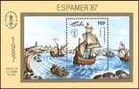 Kuuba 1987 - ESPAMER 87, La Coruna port, Souvenir Sheet Kuuba 1987 - ESPAMER 87, La Coruna port, Souvenir Sheet