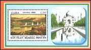 Kuuba 1989 - INDIA 89, Indian River Post, Ganges 1858 Souvenir Sheet Kuuba 1989 - INDIA 89, Indian River Post, Ganges 1858 Souvenir Sheet