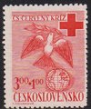 Tsekkoslovakia 1949 - Red Cross 3.00+1.00 k Peace dove