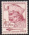 Tsekkoslovakia 1952 - Army Day 1,50 - Jan Zizka (1370-1424), Hussite leader