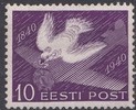 Eesti, Viro 1940 - first postage stamp. 100 year 2/4 - 10s lilac Eesti, Viro 1940 - first postage stamp. 100 year 2/4 - 10s lilac