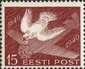 Eesti, Viro 1940 - first postage stamp. 100 year 3/4 - 15s reddish brown normal paper