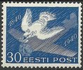 Eesti, Viro 1940 - first postage stamp. 100 year 4/4 - 30s blue