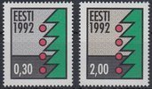 Estonia 1992 - Christmas postage stamps 0,30+2,00kr 1992 (2)