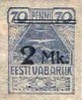 Eesti, Viro 1920 - Sea gull 2mk / 70p - overprint for earlier value Eesti, Viro 1920 - Sea gull 2mk / 70p - overprint for earlier value
