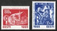 Eesti, Viro 1993 - Christmas postage stamps 1993 - Churches (2) FDC Eesti, Viro 1993 - Christmas postage stamps 1993 - Churches (2) FDC