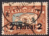 Map of Estonia Surcharge 2 Kr over 300 Mk