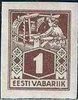 Eesti, Viro 1923 - Weaver 1 mk imperf. Eesti, Viro 1923 - Weaver 1 mk imperf.