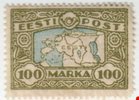 Estonia 1923 - Estonian map (bottom right corner missing)