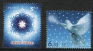 Eesti, Viro 2001 - Christmas postage stamps 2001 - Ice crystal, dove (2)