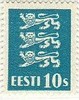 Estonia 1929 - Coat of arms 10s turquoise blue