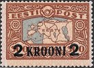 Eesti, Viro 1930 - Map of Estonia Surcharge 2 Kr over 300 Mk Eesti, Viro 1930 - Map of Estonia Surcharge 2 Kr over 300 Mk