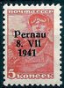 Estonia 1941 - Pernau Overprint type II on Russian stamp 5 kop