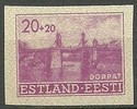 Eesti, Viro 1941 - Stone Bridge, Tartu (Dorpat) 20+20 imperforated