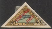 Estonia 1923 - Airmail - Double wing LVG (1920) 5M - red overprinted 15 Marka 1923