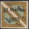 Estonia 1923 - Airmail (1920) 5MK pair - black overprinted 10 Marka 1923 Estonia 1923 - Airmail (1920) 5MK pair - black overprinted 10 Marka 1923