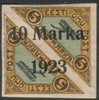 Eesti, Viro 1923 - Airmail (1920) 5MK pair - black overprinted 10 Marka 1923