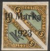 Estonia 1923 - Airmail (1920) 5MK pair - black overprinted 10 Marka 1923