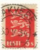 Eesti, Viro 1928 - Coat of arms 5s red - Rakvere 30.V.34