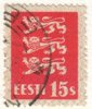 Estonia 1935 - Coat of arms 15s carmine red - Rough perforation