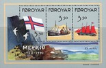 Färsaaret 1990 - Flag of the Faroes 50th Anniv. Souvenir sheet