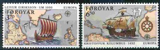 Färsaaret 1992 - Europa CEPT 1992 - Christopher Columbus, 500th anniv. (2) Färsaaret 1992 - Europa CEPT 1992 - Christopher Columbus, 500th anniv. (2)