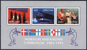 Färsaaret 1993 - Nordic House 10 years Souvenir sheet Färsaaret 1993 - Nordic House 10 years Souvenir sheet