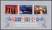 Färsaaret 1993 - Nordic House 10 years Souvenir sheet