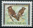 Faroe Islands 1996 - Birds 1/2 - Bombycilla garrulus Faroe Islands 1996 - Birds 1/2 - Bombycilla garrulus