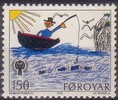 Färsaaret 1979 - Childrens paintings - Fisherman