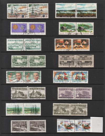 - Finland stamp groups & sheet parts. #3968