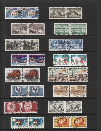 - Finland stamp groups & sheet parts. #3969