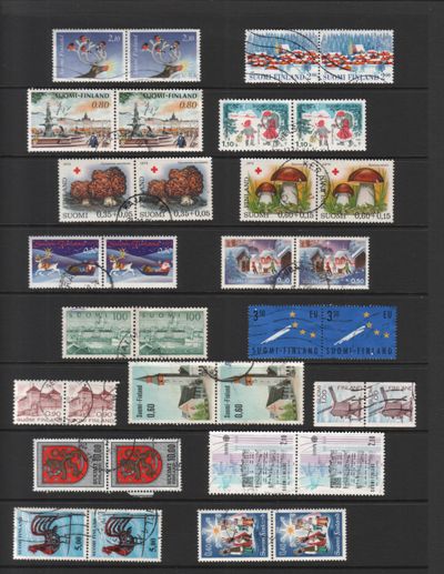 - Finland stamp groups & sheet parts. #3970