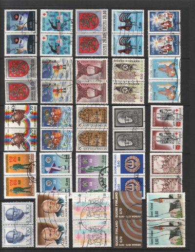 - Finland stamp groups & sheet parts. #3971