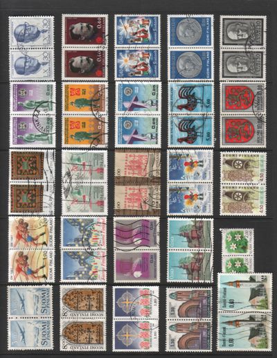 - Finland stamp groups & sheet parts. #3973