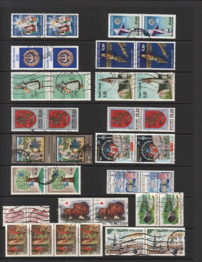 - Finland stamp groups & sheet parts. #3979