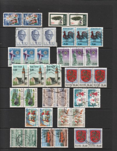 - Finland stamp groups & sheet parts. #3981