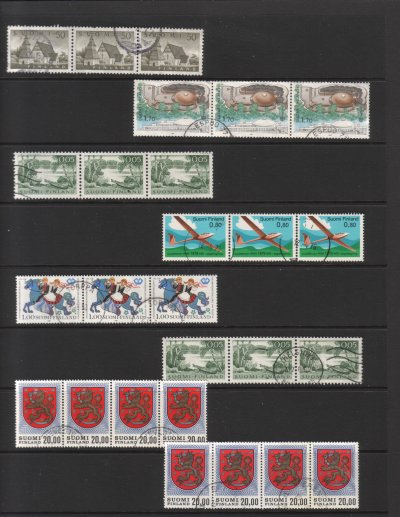 - Finland stamp groups & sheet parts. #3982