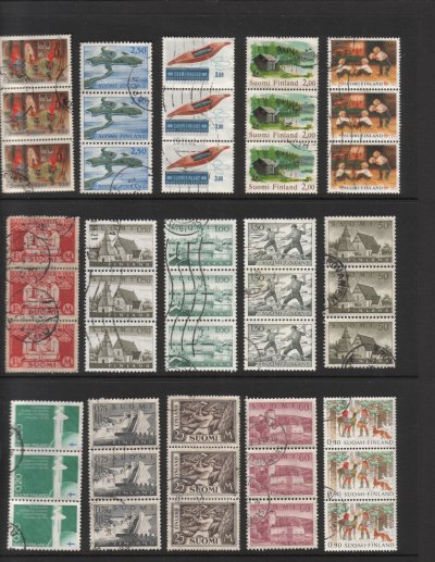 - Finland stamp groups & sheet parts. #3984