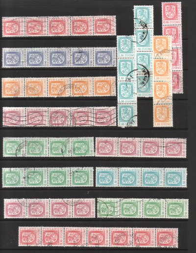 - Finland stamp groups & sheet parts. #3989