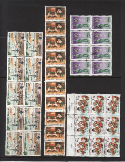 - Finland stamp groups & sheet parts. #3991