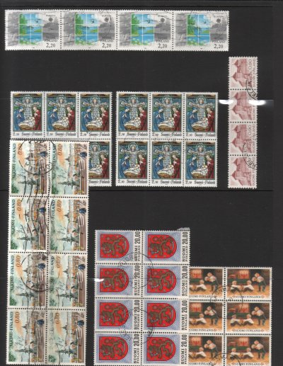 - Finland stamp groups & sheet parts. #3993