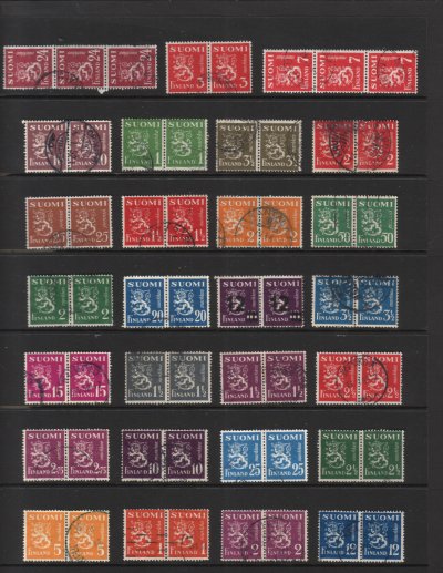 - Finland stamp groups & sheet parts. #4000