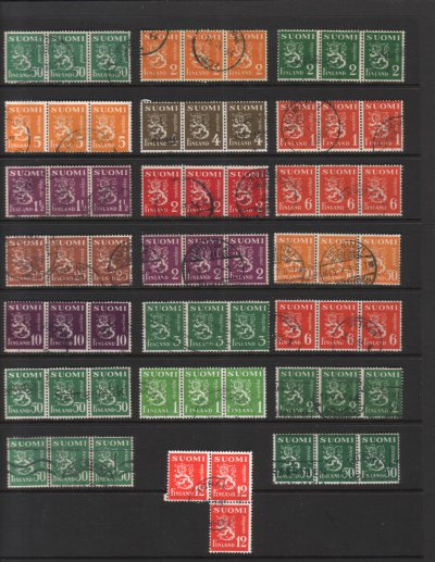 - Finland stamp groups & sheet parts. #4002