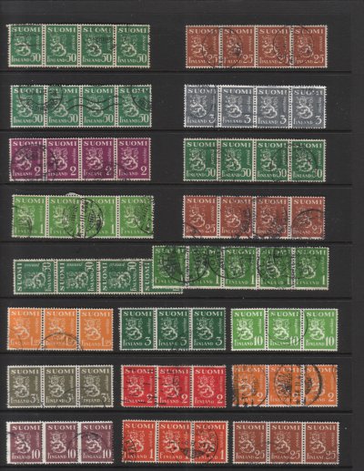 - Finland stamp groups & sheet parts. #4003