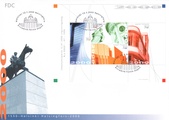 Finland 2000 - Helsinki 450th anniversary stamp bookled page 1/2 - Buildings FDC