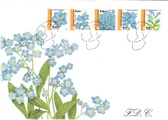 Finland 2002 - Myosotis scorpioides flowers (5) FDC