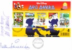 Suomi 2001 - Aku Ankka Suomessa 50 vuotta FDC nimikirjoituksin Suomi 2001 - Aku Ankka Suomessa 50 vuotta FDC nimikirjoituksin