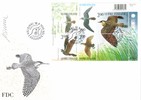 Suomi 1999 - Suviyön lintuja pienoisarkki FDC nimikirjoituksella Suomi 1999 - Suviyön lintuja pienoisarkki FDC nimikirjoituksella